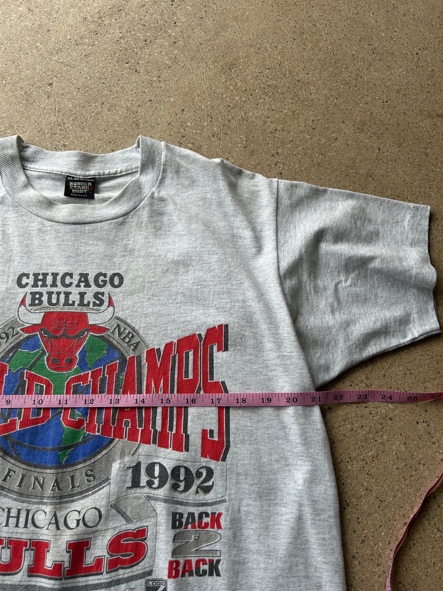 Vintage 1992 Chicago Bulls World Champs T Shirt Size Large