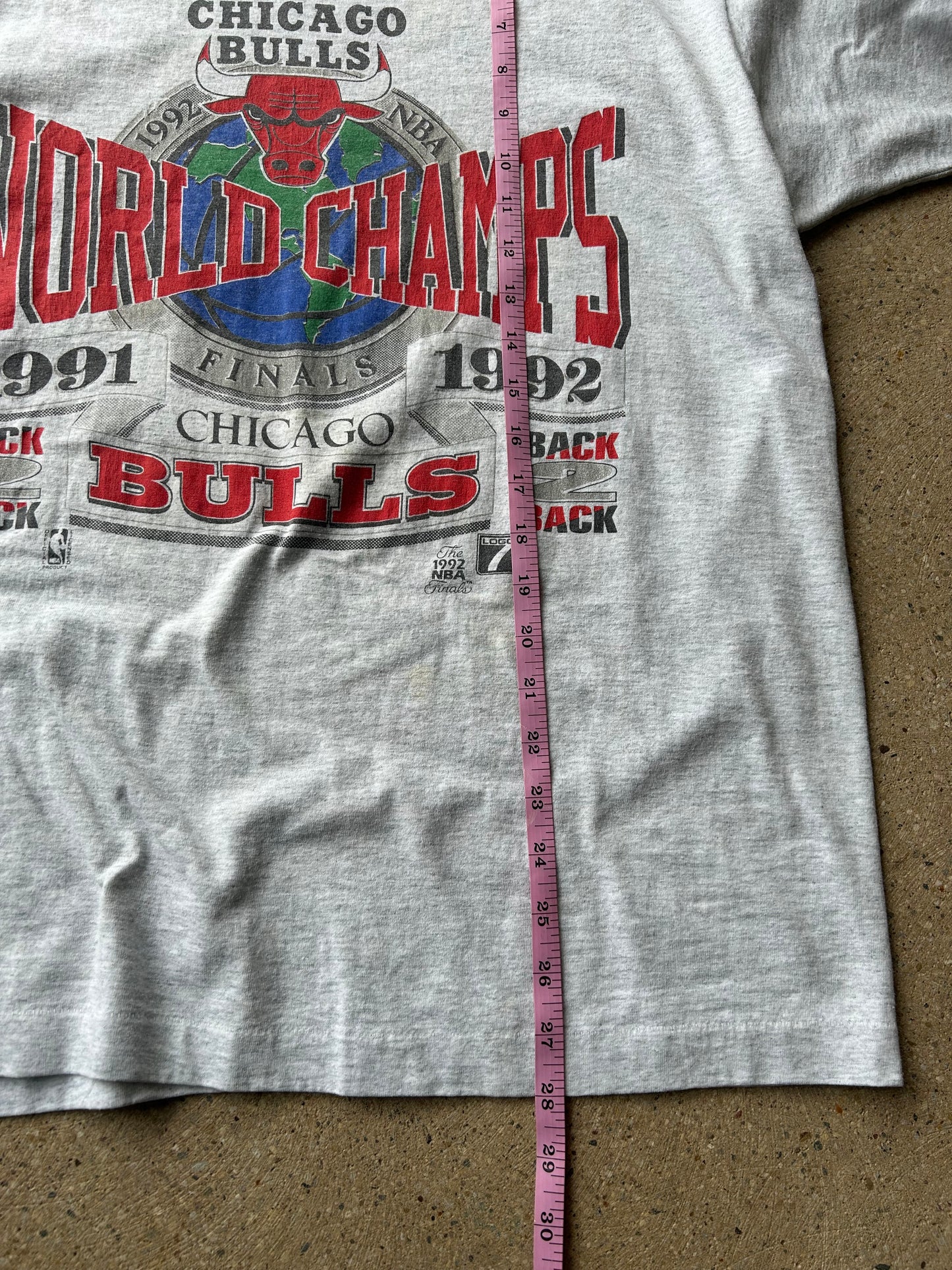 Vintage 1992 Chicago Bulls World Champs T Shirt Size Large