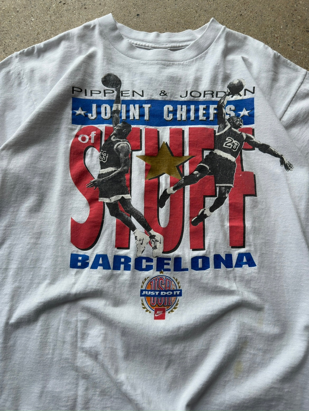 Vintage Jordan & Pippen Barcelona Nike T Shirt Size Medium
